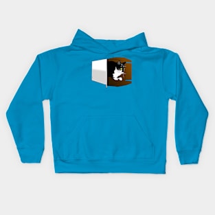 Cat in a Box Nelson the  Cute Tuxedo Cat  Copyright teAnne Kids Hoodie